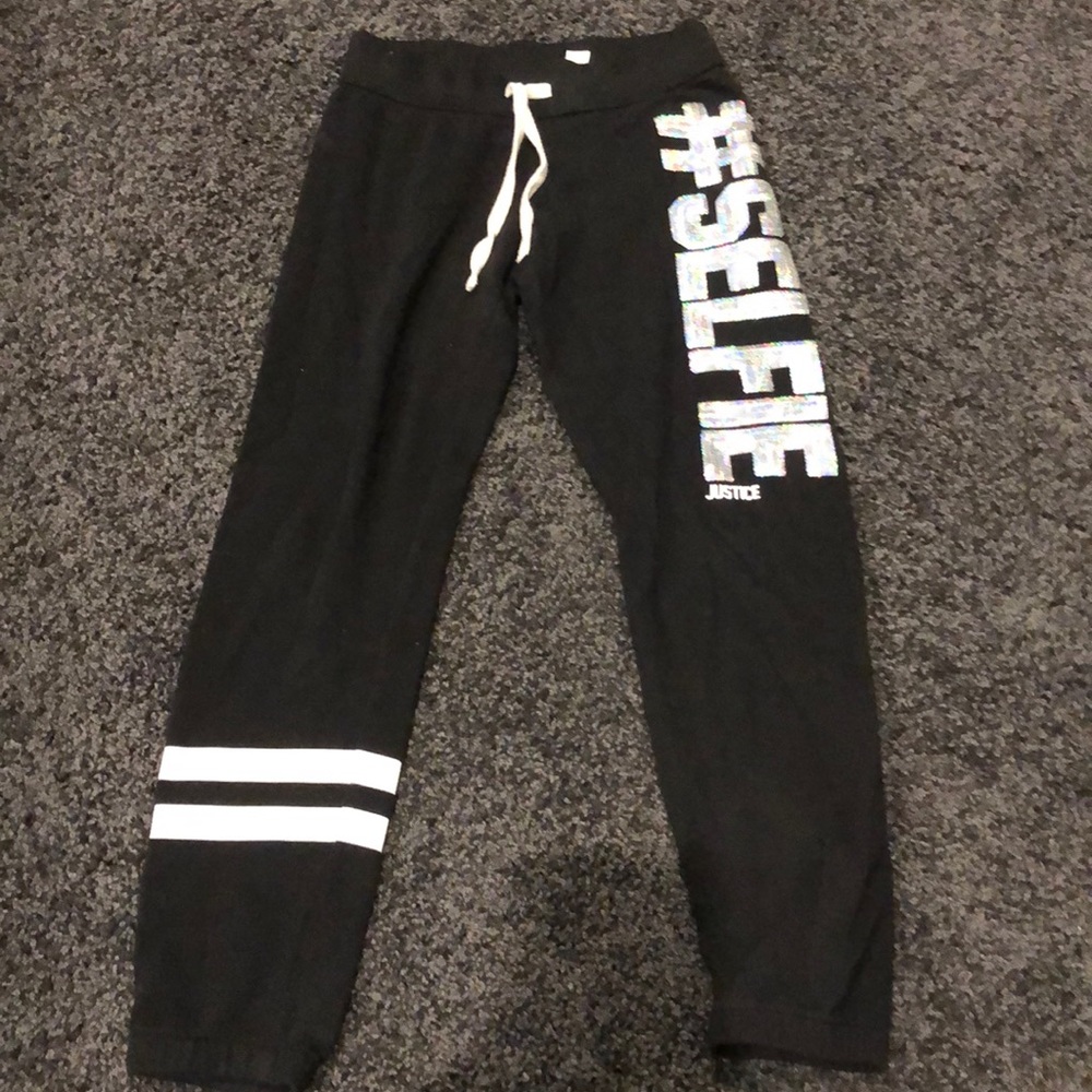 I am selling Justice girls sweat pants!